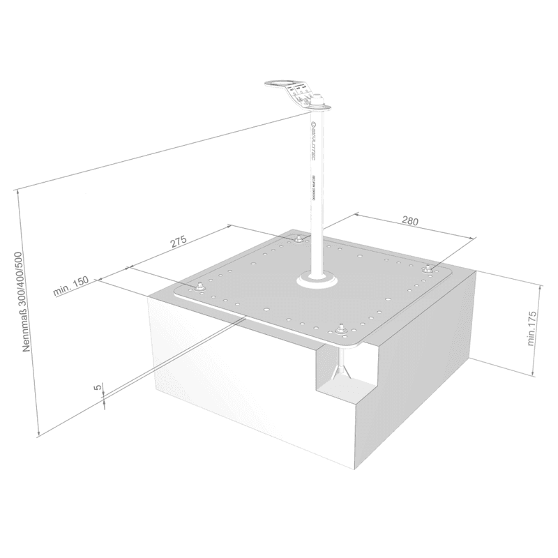 SKYLOTEC SEKURANT PIN TYP 6 festepunkt porebetong 50cm